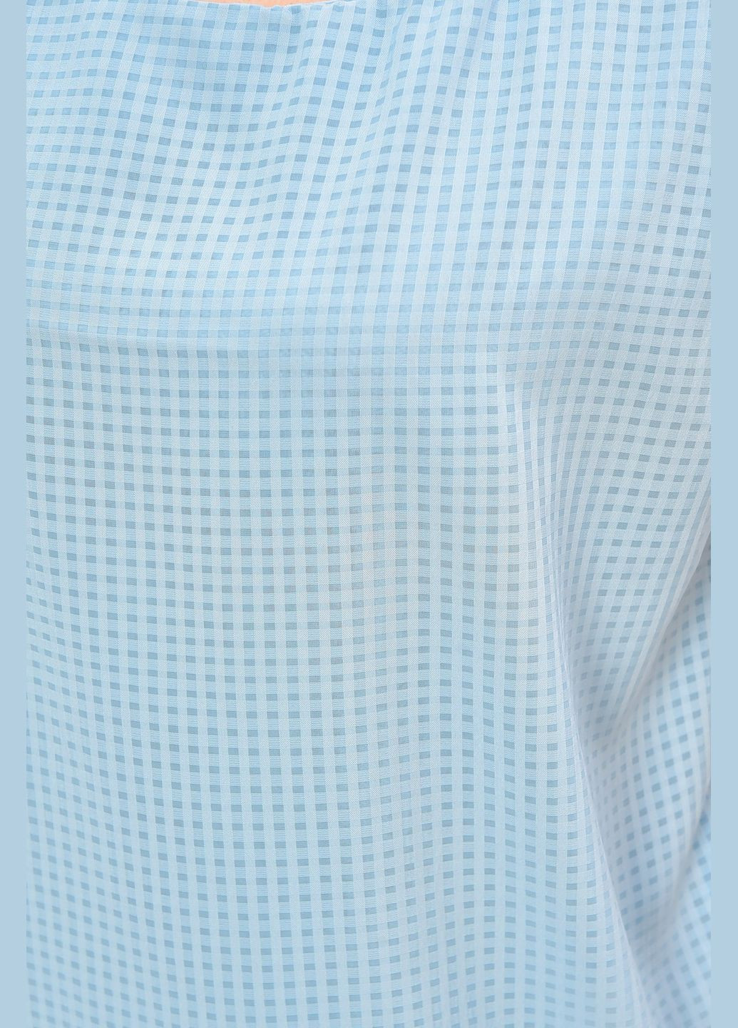 Голубая блуза женская однотонная голубого цвета с баской Let's Shop