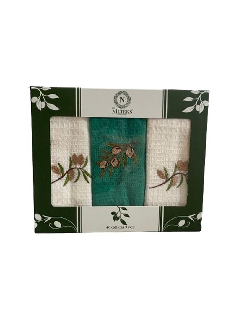 Набір кухоних рушників 60x40 см, 3 шт. TC303375426 TURComFor комбінований