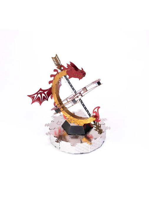 Настільний годинник конструктор із драконом Sun Chaser Dragon Stand Clock Metal-Time MT025 Metal Time (278652254)