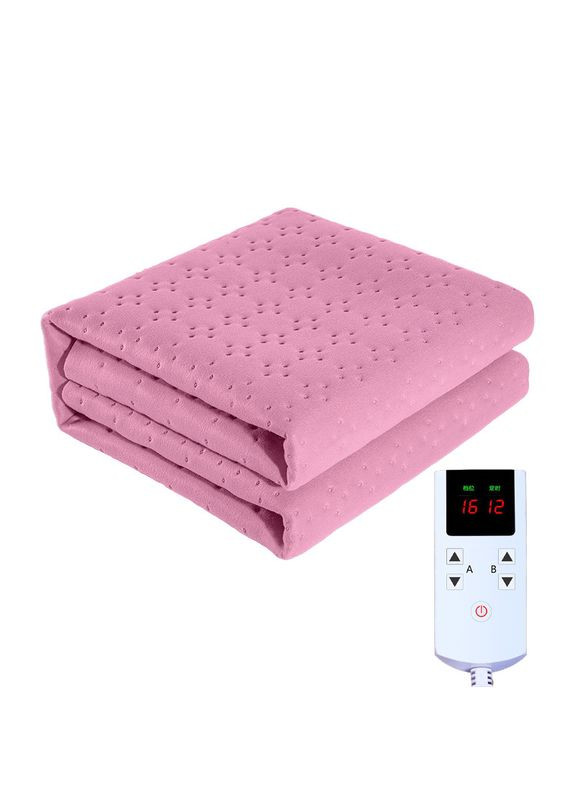 Електропростирадло плед ковдра STT180*80 см Pink з підігрівом від мережі 220 вольтів 10 шт. Lesko (336206593)