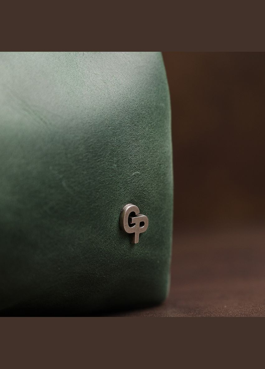 Кожаная косметичка унисекс зеленая 11571 Grande Pelle (362418334)