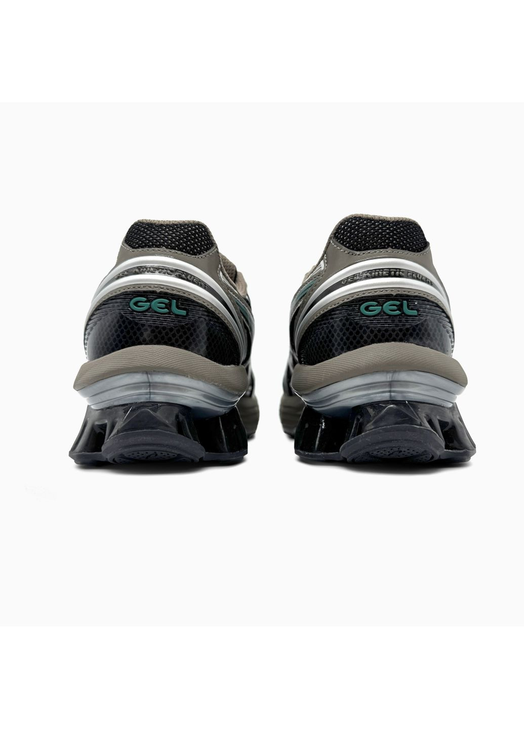 Серые демисезонные кроссовки мужские asics gel-kinetic fluent black dark taupe | асикс гель-кинетик серые No Brand