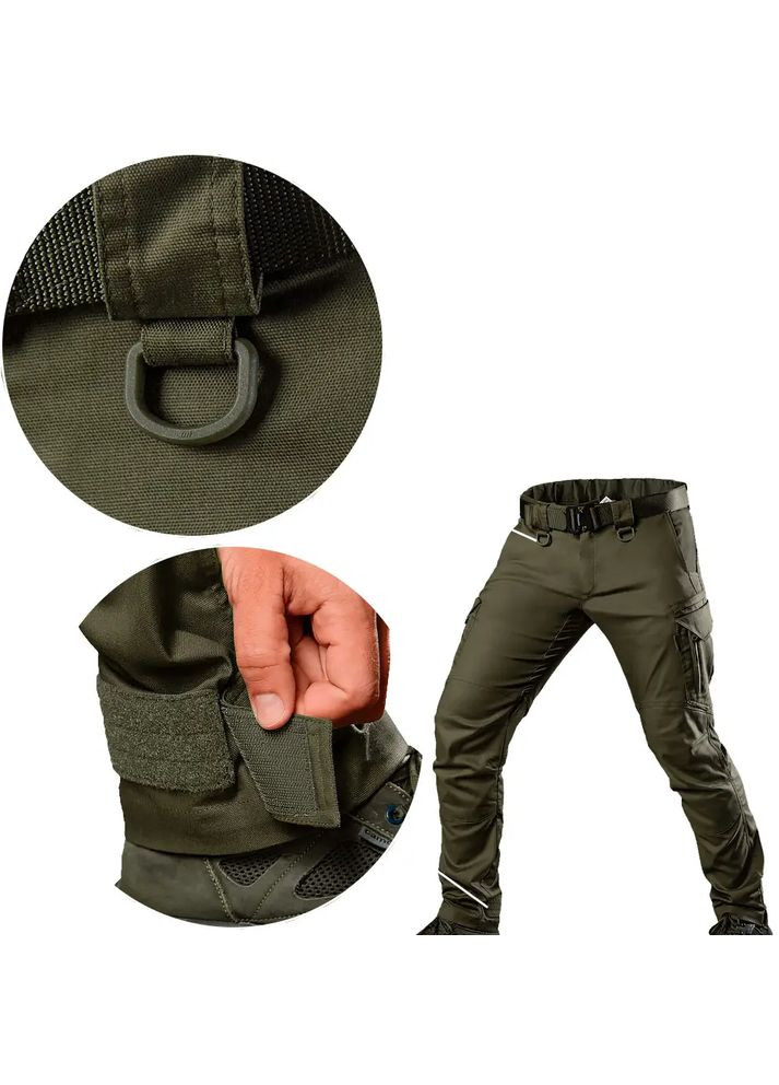 Оливковые демисезонные брюки Camotec