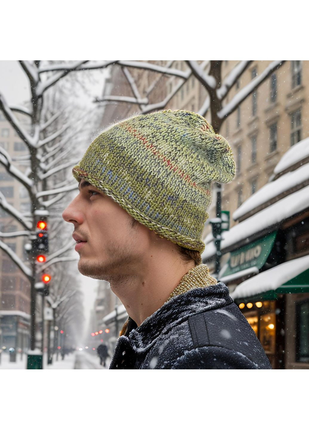 Шапка "Финикс Хит", шапка бини ролл для мужчин, женщин и подростков, ручная работа от, 50-58 см PRIGRIZ (369165130)