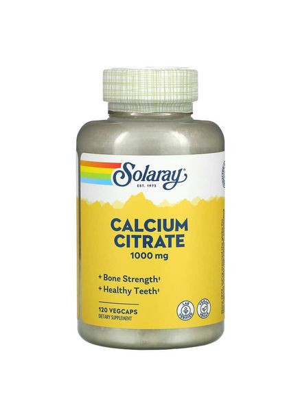 Цитрат кальція, Calcium Citrate,, 1000 мг, 120 капсул Solaray (323229736)