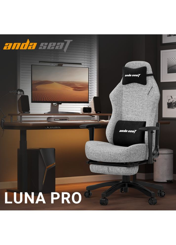 Крісло Luna Pro Size L Gray Fabric (AD18T-44-G-F) Anda Seat (338188541)