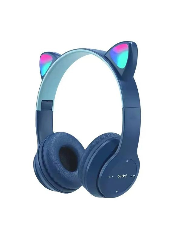 Bluetooth наушники CAT Ear P47M LED- синий No Brand (368560826)