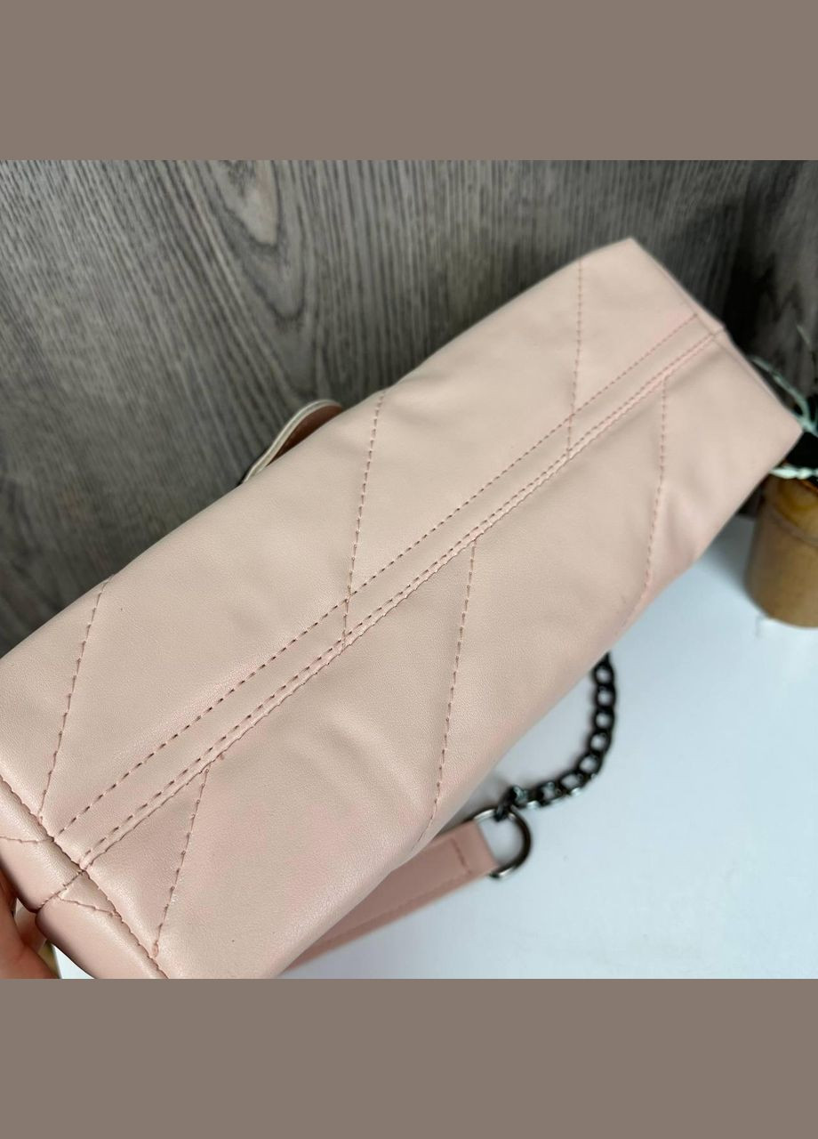 Качественная женская минисумочка клатч на плечо в стиле Пинко стеганая, маленькая сумка Pinko птички Пудровый No Brand (334730207)