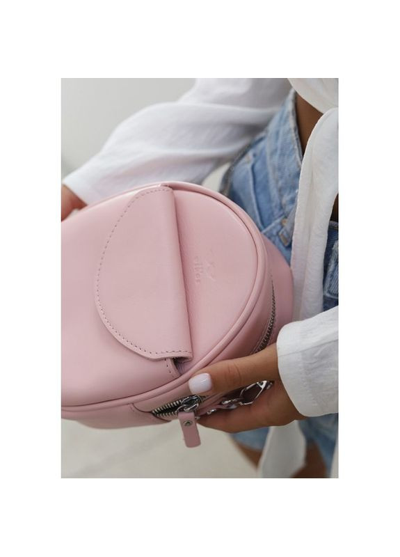 Кожаная женская через плечо мини-сумка Kroha розовый краст The Wings (302008309)