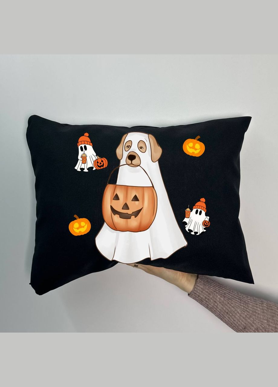 Подушка с принтом габардиновая Я тебя люблю, Итого навсегда!, черная 35х45 (1355) Hand Made (350941820)