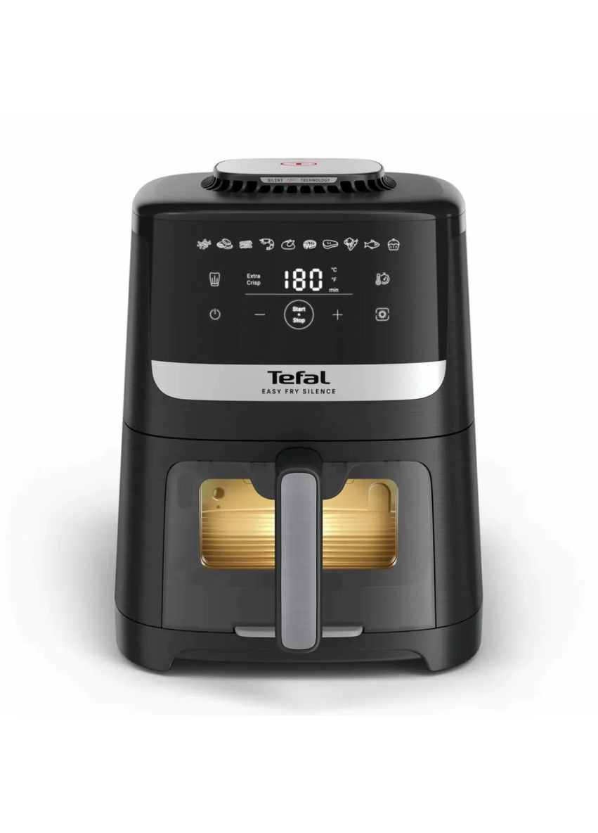 Мультипечь Easy Fry Silence Vision, 1670Вт, чаша-5л, сенсорное управл., 10 программ, с окошком, пластик, черный Tefal (360402672)