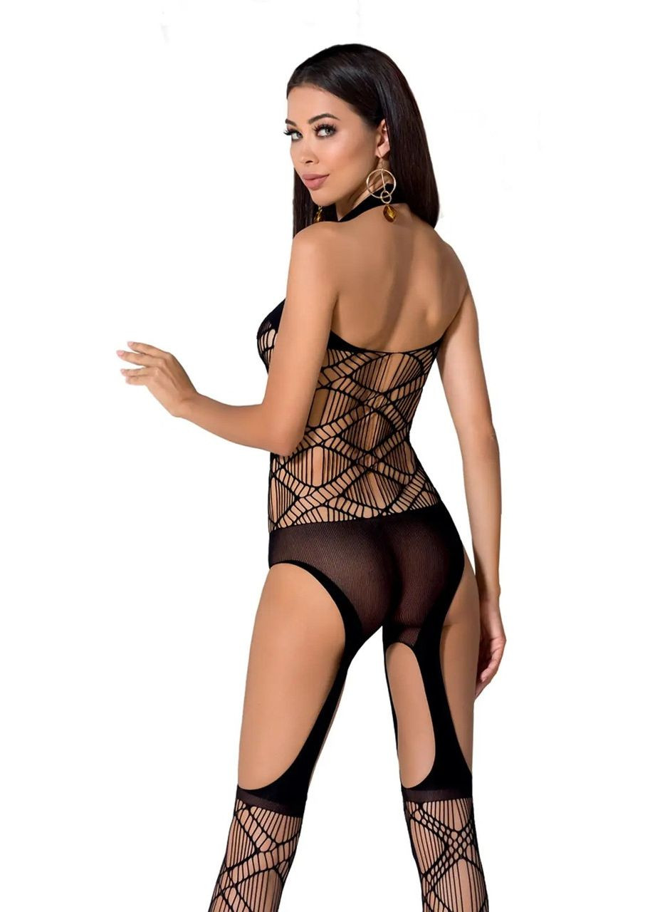 Бодистокинг BS060 Black, с геометрическим рисунком, черный, S/L Passion (303890626)