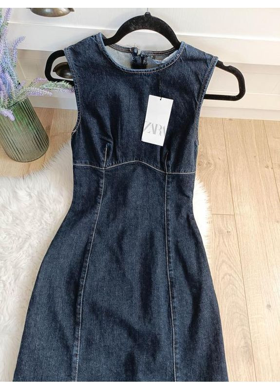 Синя джинсова сукня trf Zara