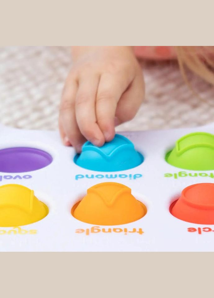 Сенсорна розвиваюча іграшка Fat Brain Toys Dimpl Duo F208EN Колір Форма Брайль No Brand (322394950)