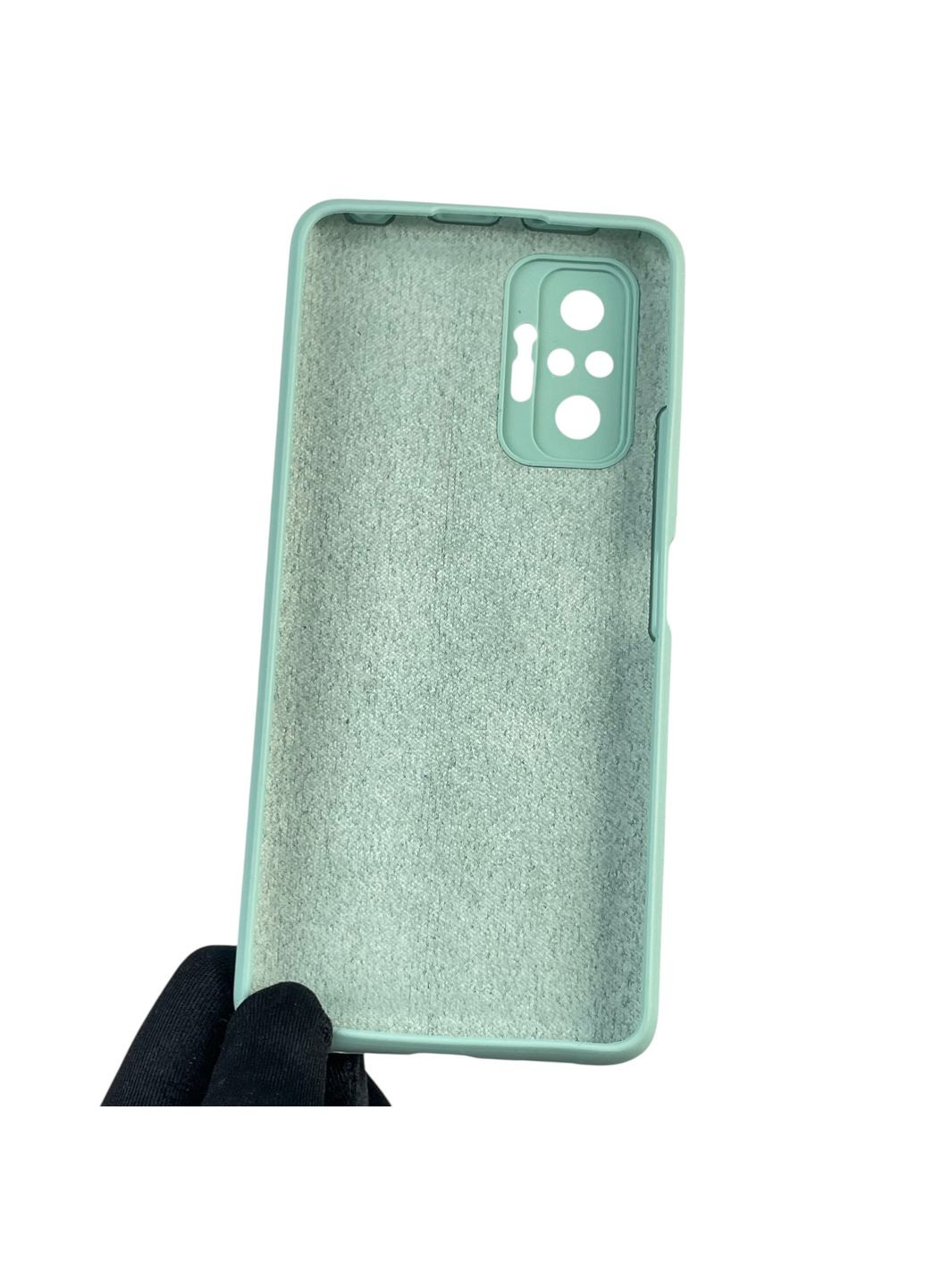 Чохол для Redmi Note 10 Pro 4G силіконовий з мікрофіброю нековзний на сяомі редмі нот 10 про 4г бірюзовий Xiaomi (366387833)