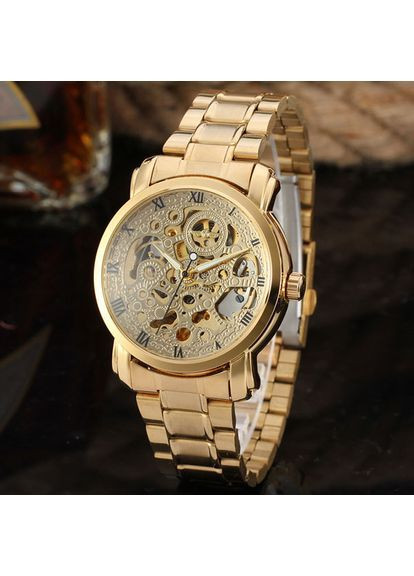 Наручний годинник чоловічий BestSeller New Золотий (115) Winner (363318781)