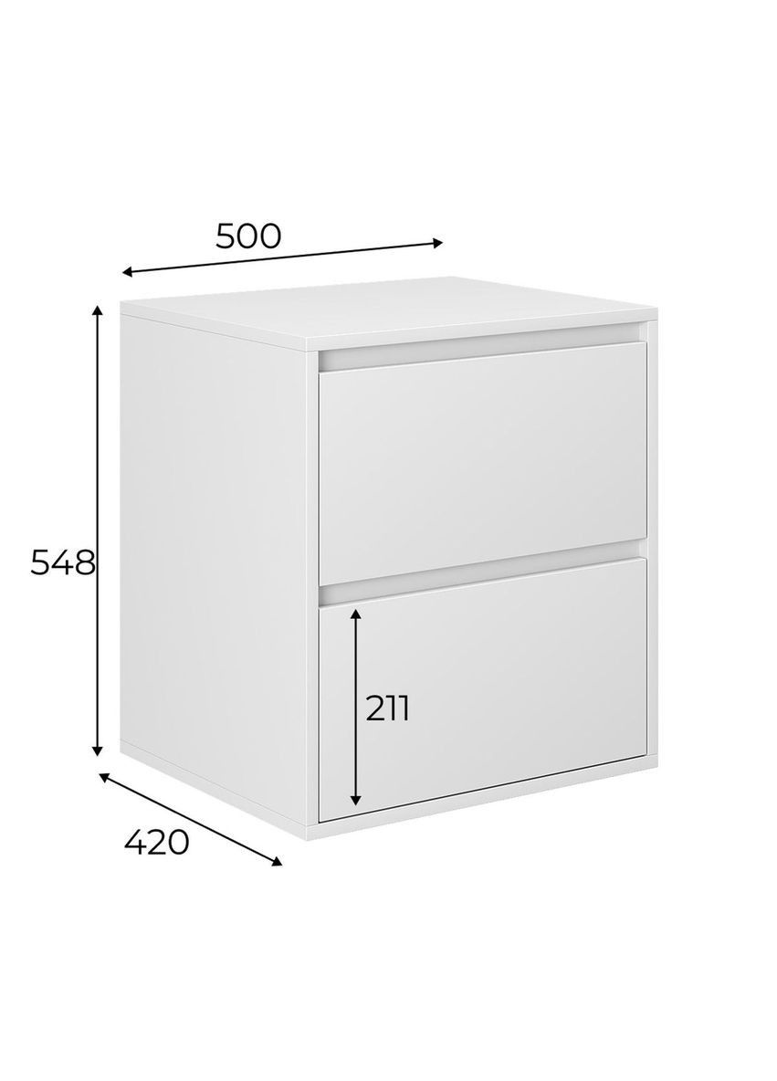 Тумба Light 500x548x420 Белый бриллиант (LT07010000000) Art In Head (337309002)