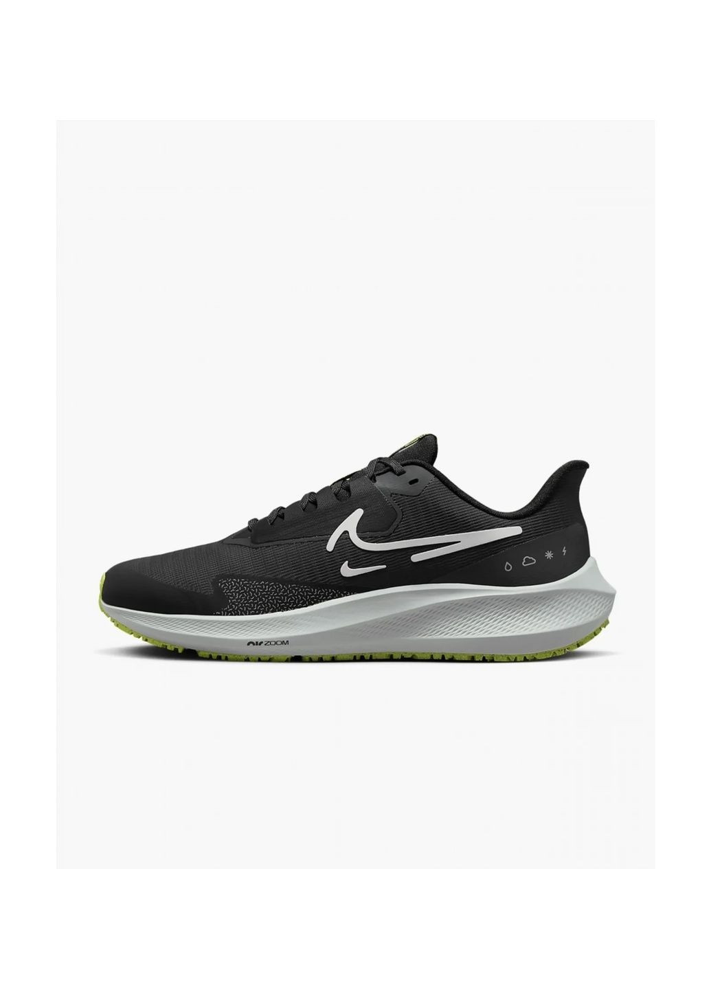 Чорні кросівки чоловічі air zoom pegasus 39 shield black do7625-002 Nike