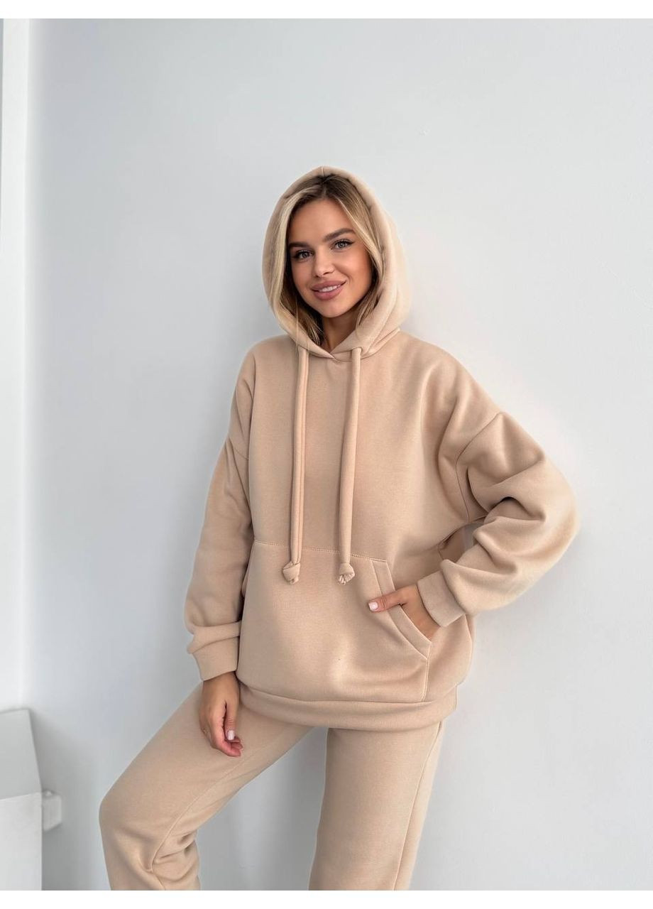Жіночий оверсайз костюм на флісі з худі Nositi (366029992)