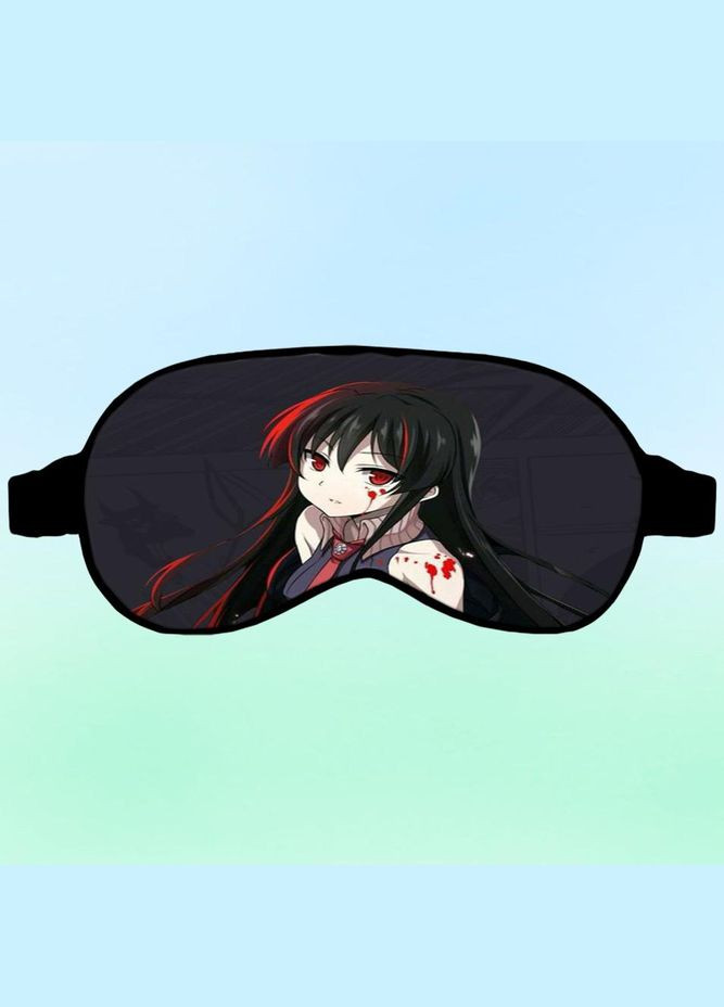 Маска для сну Аніме Вбивця акаме #0001 чорна No Brand (315041595)