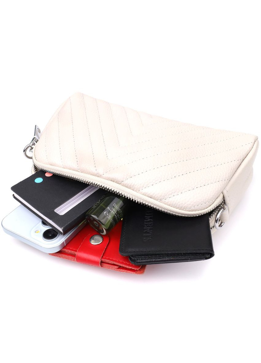 Модная сумка прошита треугольниками из натуральной кожи 22910 Vintage (350199067)