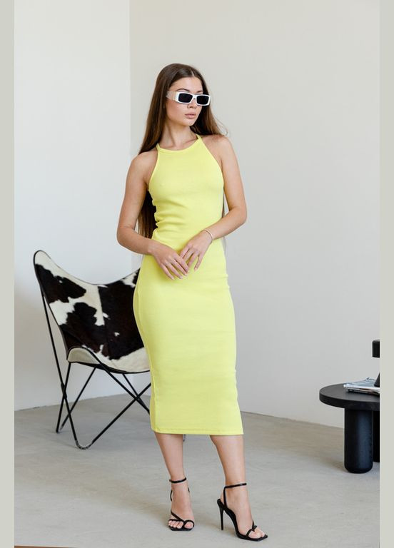 Жовтий сукня-американка Габби однотонна