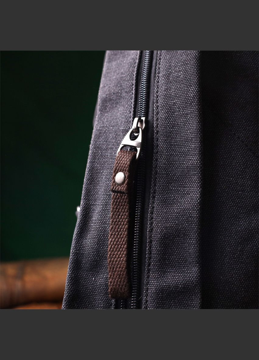 Рюкзак чоловічий текстильний сумка через плече слінг Vintagе 22179 Чорний Vintage (301871728)