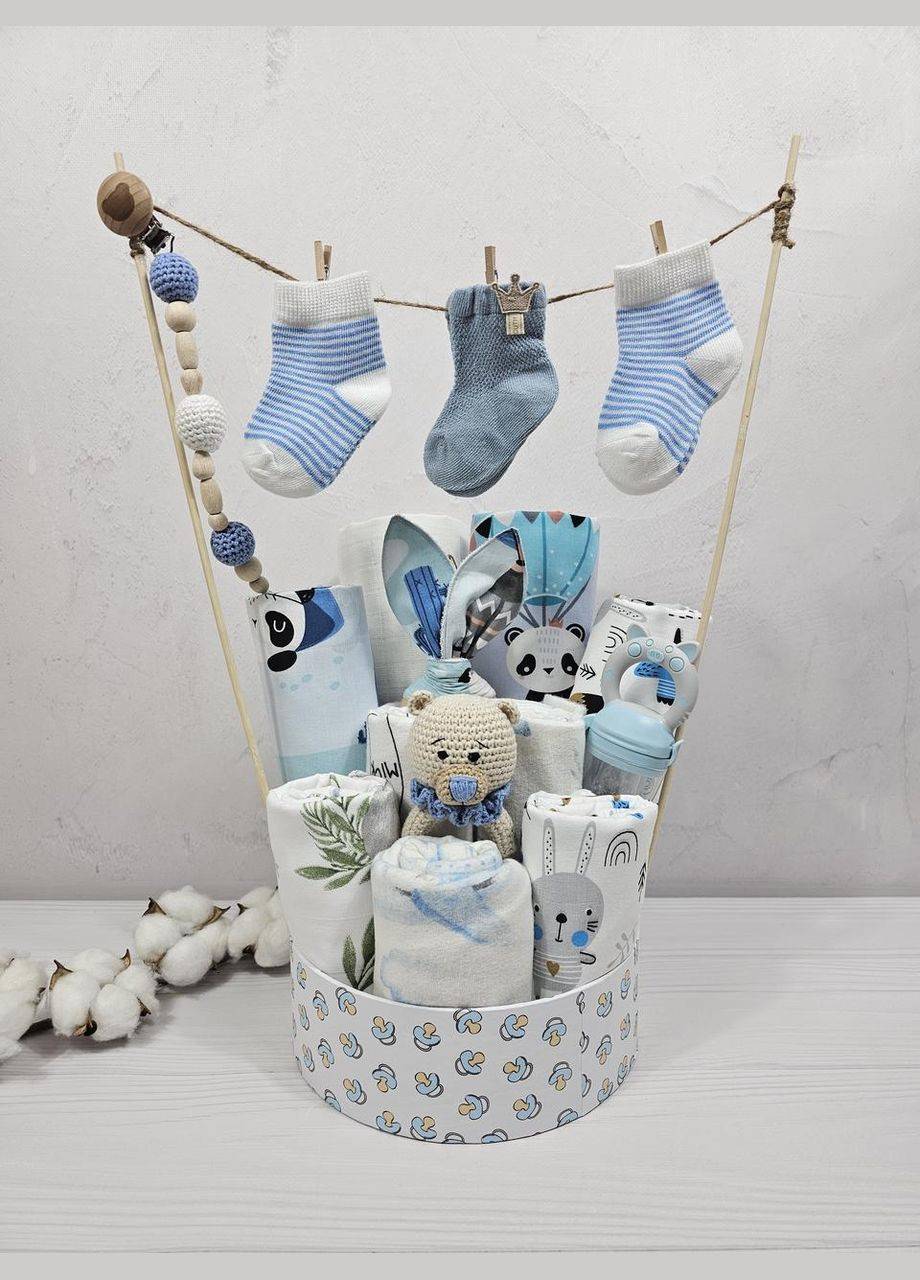 Букет из пеленок для младенцев a.l.babybox Панда индеец No Brand (308752251)