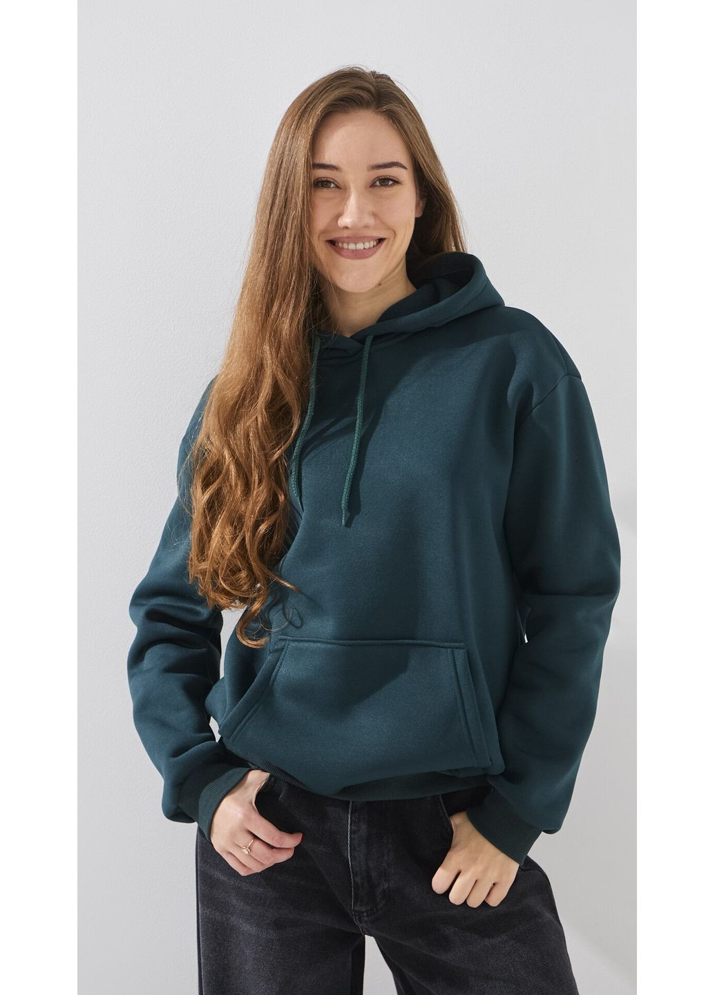 Худи однотонный женский WBC02435 Темно-зеленый shop (2000990818935) LAWA (316003298)