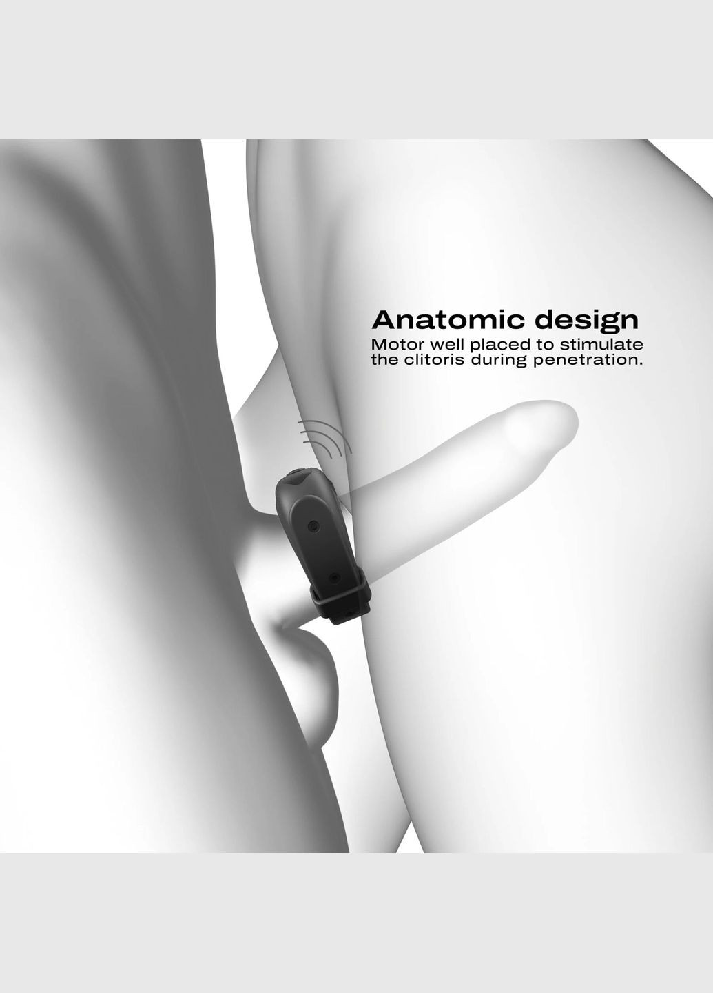 Ерекційне віброкільце Fit Vibe Ring, регульований діаметр 4–5,7 см, 10 режимів Dorcel (369949207)