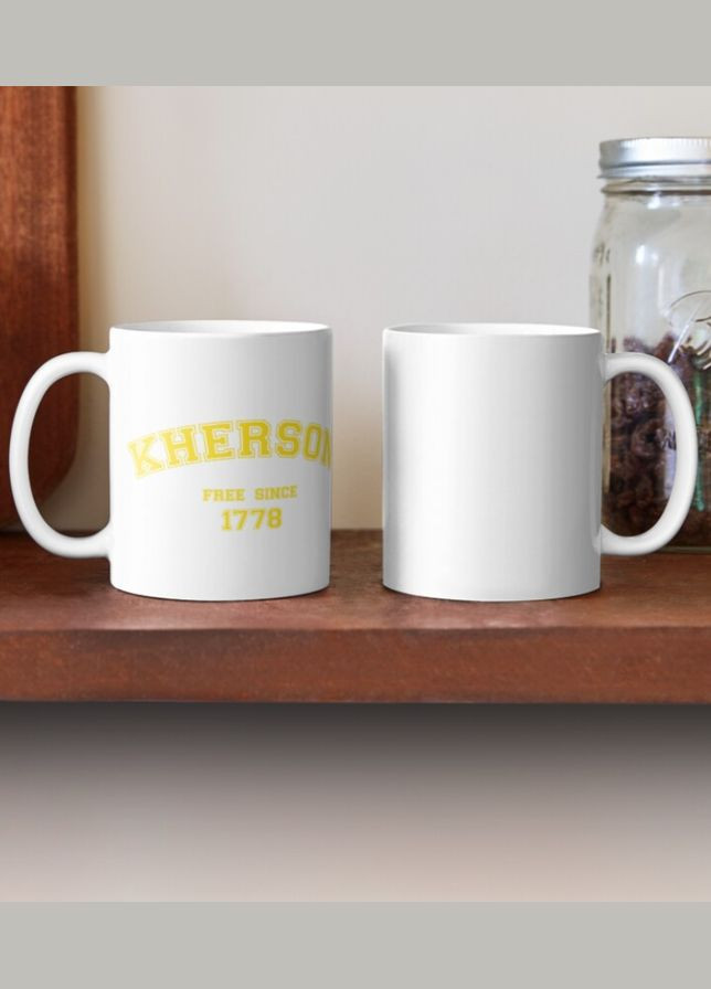 Чашка Керамічна Кружка з принтом Kherson free since 1778 Біла 330 мл Orca (317320385)