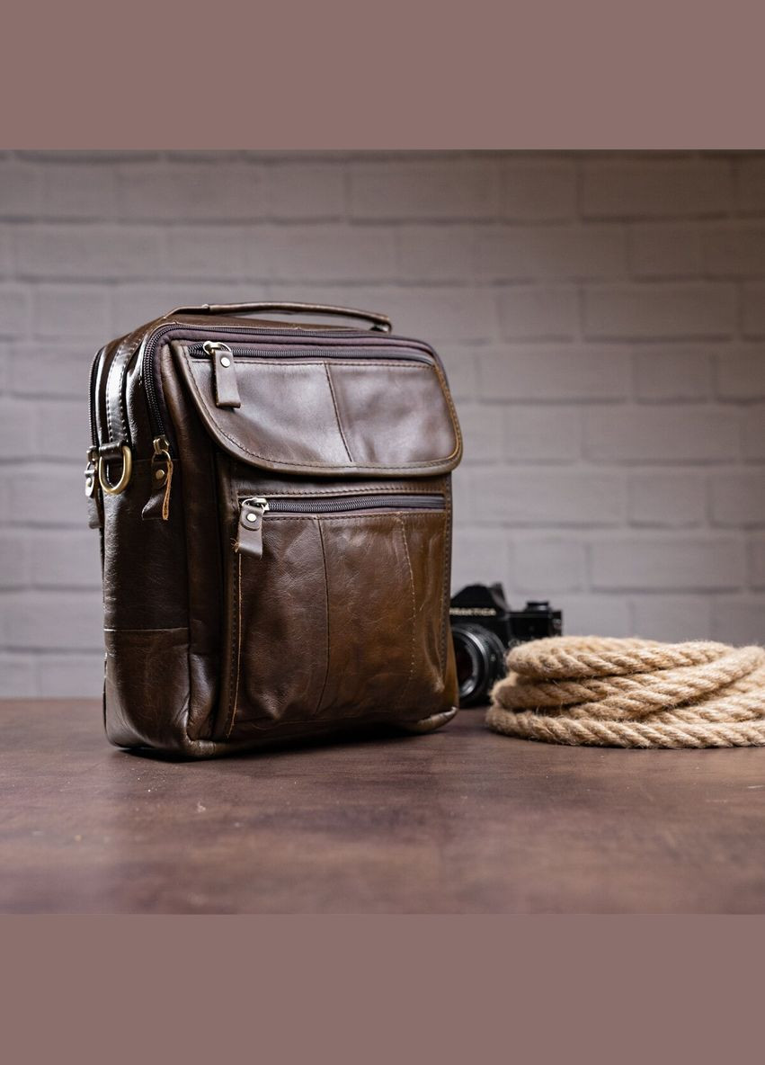 Сумка чоловіча через плече шкіряна 14764 Vintage (302009220)