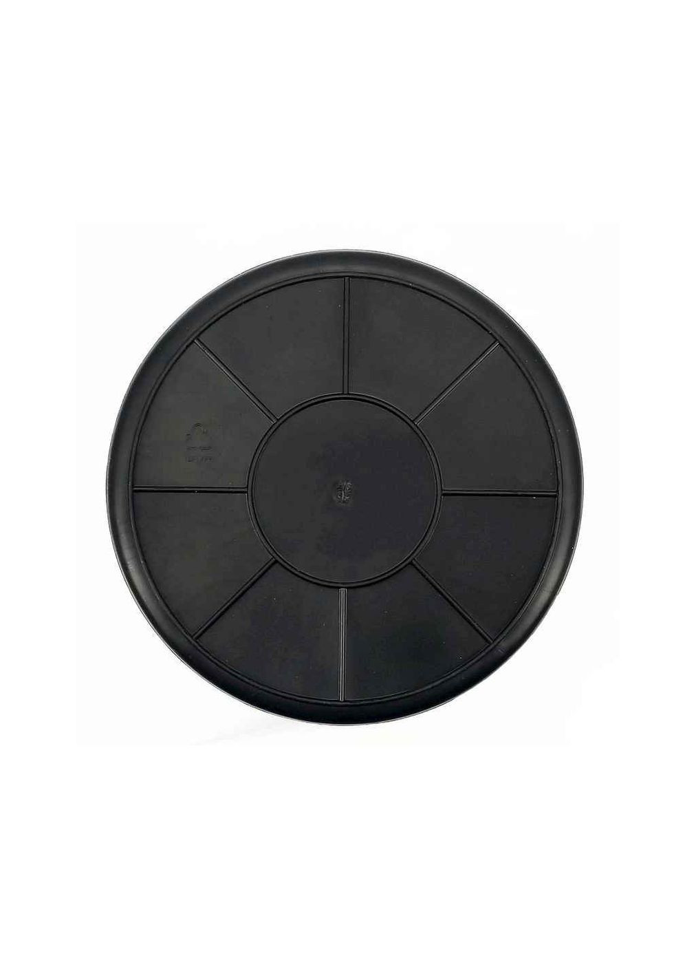 Ведро хозяйственное 20л черное круглое с металлической ручкой (прорезиненное) с мерной шкалой Kavor (360653344)