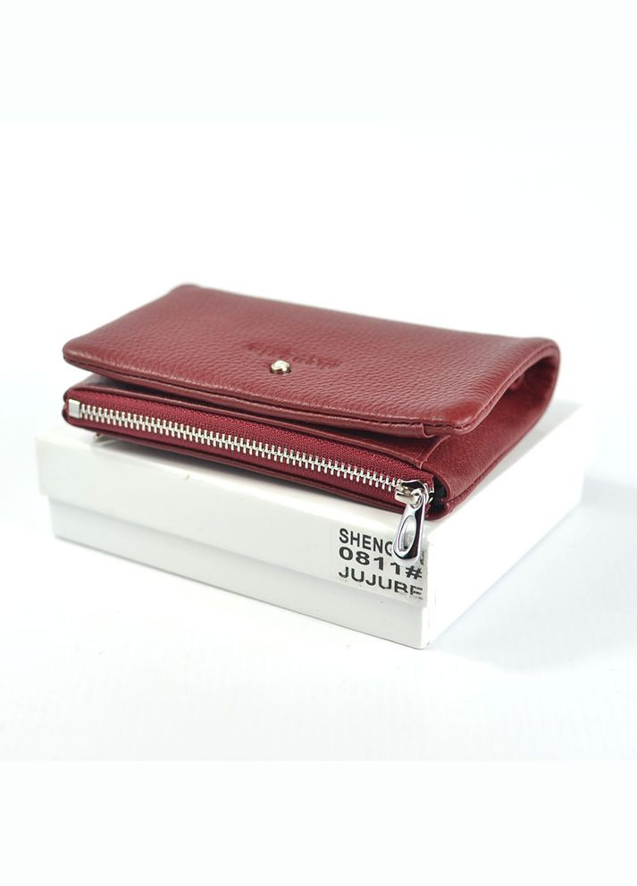 Бордовий маленький розкладний жіночий міні гаманець на магнітах No Brand (305833994)