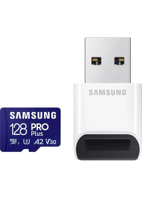 Карта пам'яті Samsung 128 GB microSDXC UHS-I U3 V30 A2 Class 10 PRO Plus (MB-MD128SB/WW) Kingston (393332507)
