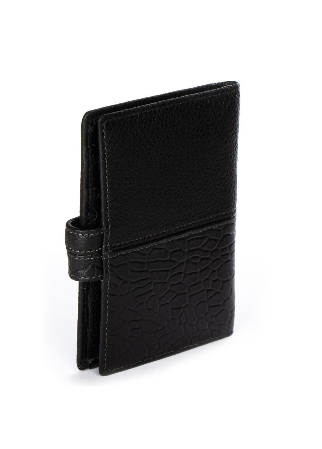 Чоловічий шкіряний гаманець з обкладинкою на спаспорт BE 42-NDL10 black Bretton (360938764)