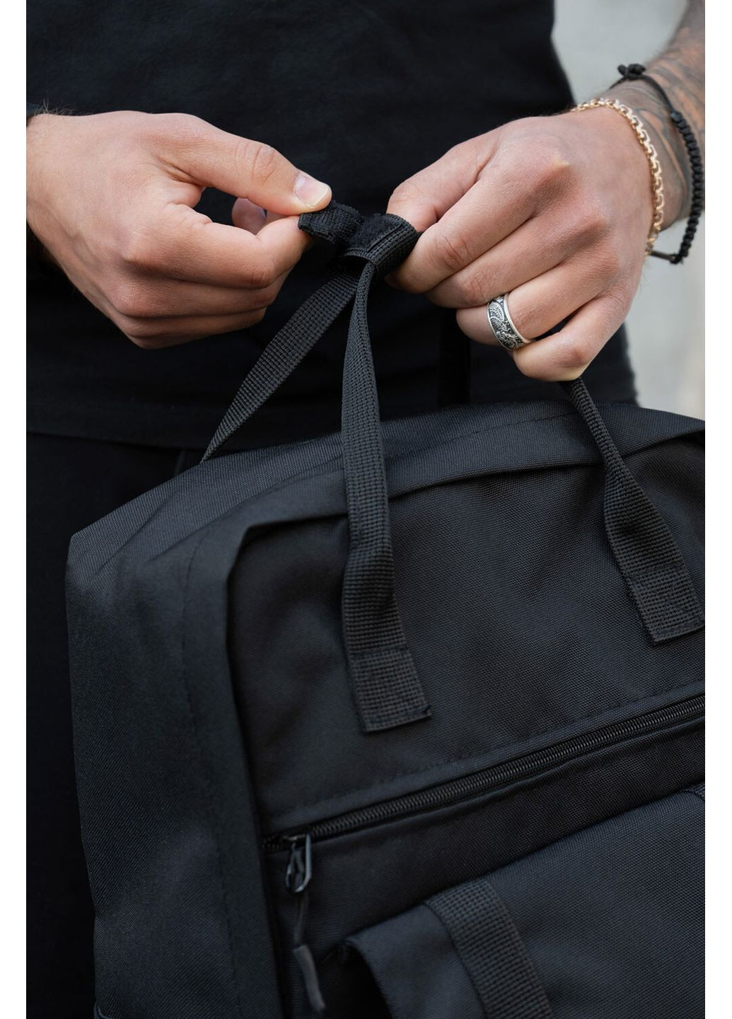 Чоловічий Міський Молодіжний Рюкзак-Сумка LITIY Для Ноутбука Black Without (360641972)