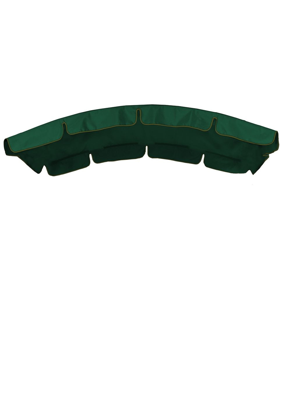 Тент (крыша) для качелей с округлой крышей 120x210 темнозеленый eGarden (279784231)