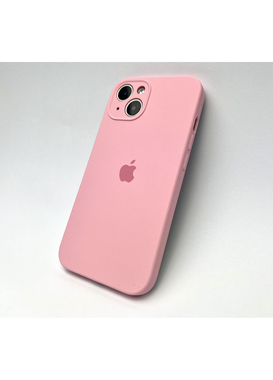 Чохол на 14 Silicone case full camera чохол з мікрофіброю силіконовий для айфон 14 Pink No Brand (369137010)