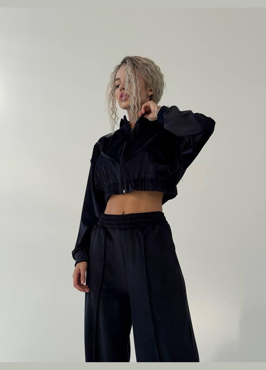 Костюм женский - тройка, состоящий из кофты укроп без капюшона на молнии, брюк и топа JUGO Ruby № 1155 (303775396)