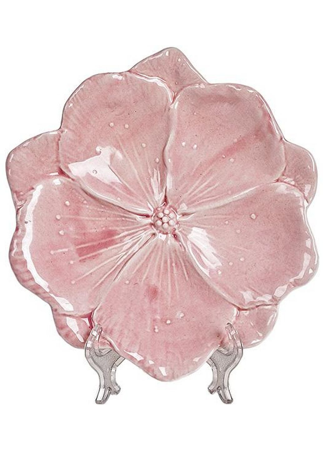 Набор 3 фарфоровых блюда "пудровый цветок" BonaDi (282595352)