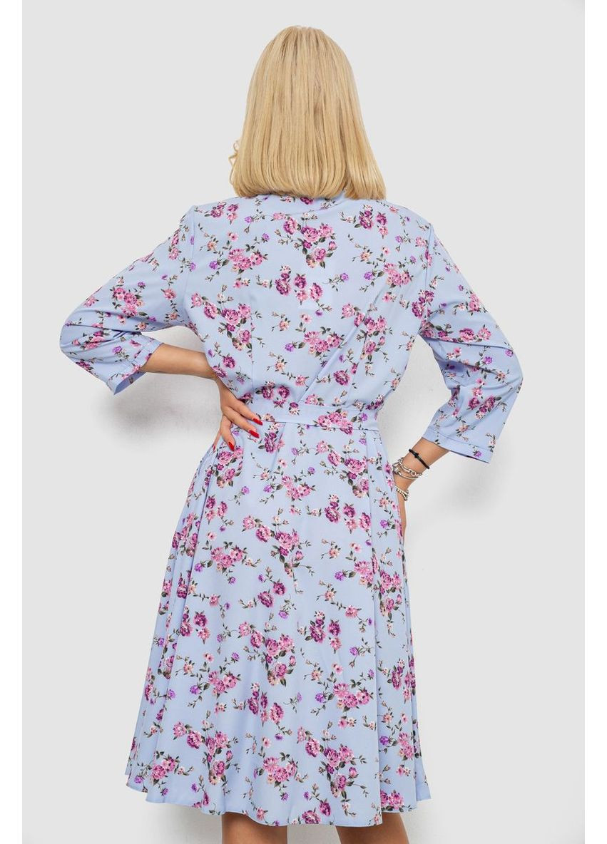 Голубое платье софт с принтом,, 230r0032-5 Ager