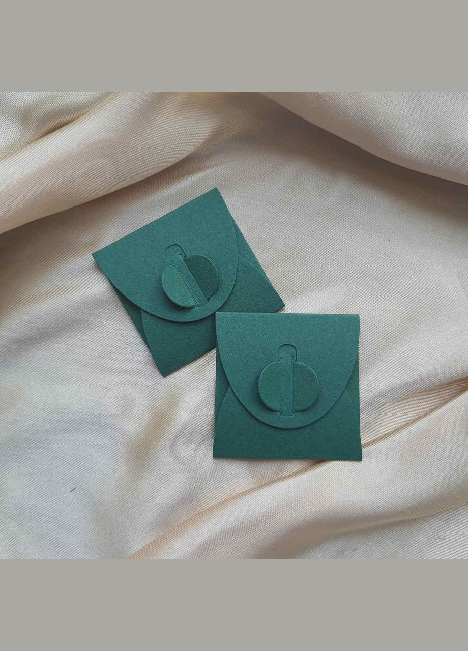 Подарочный конверт 50х50 мм из цветного дизайнерского картона Зеленый No Brand (326063804)