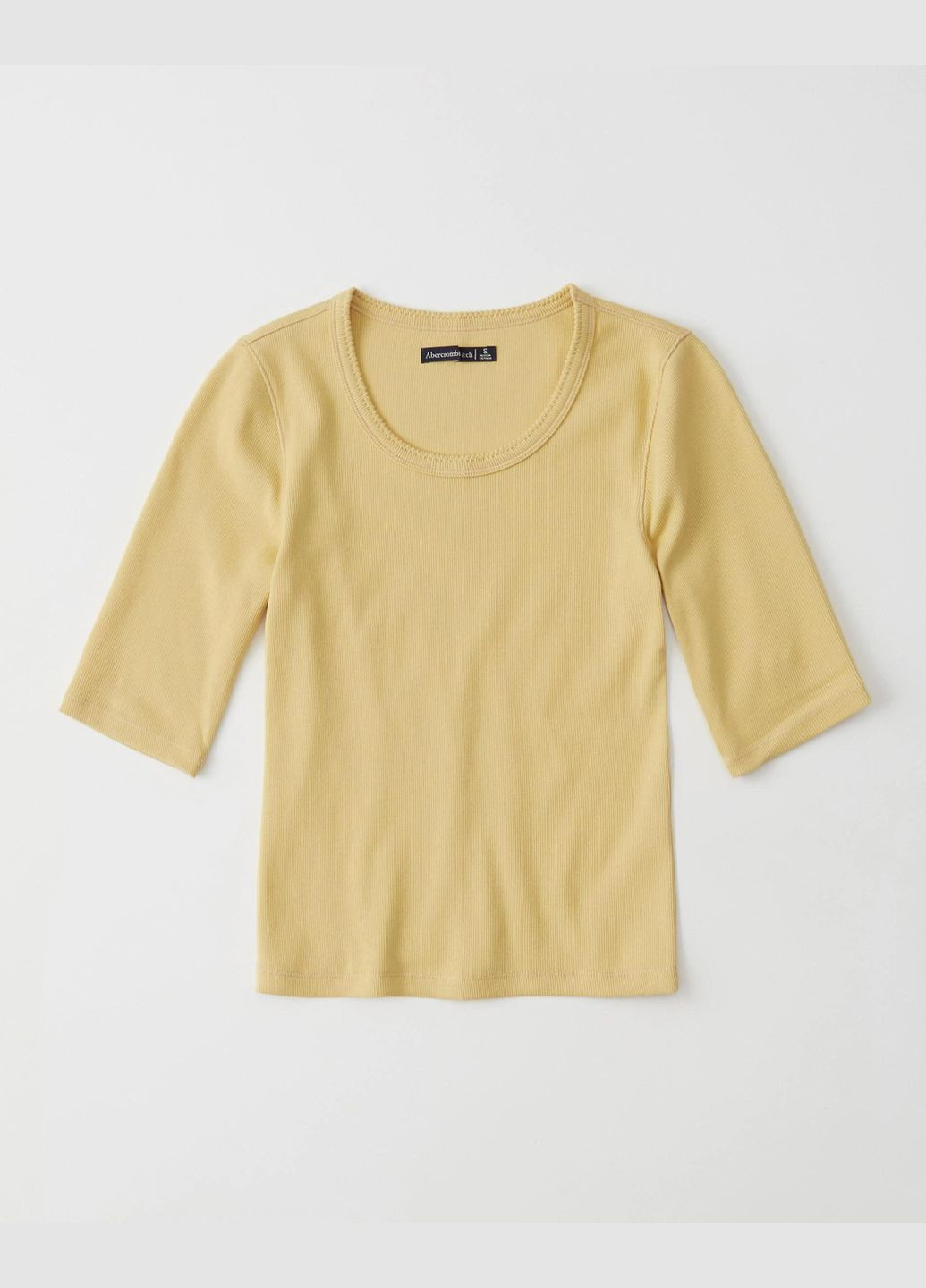 Желтая летняя футболка женская - футболка af5878w Abercrombie & Fitch