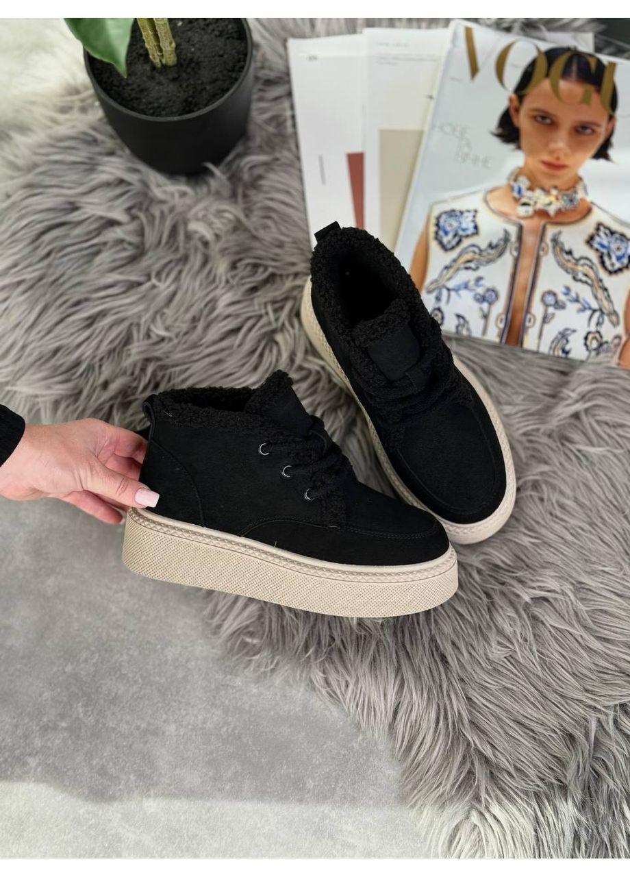 Зимние натуральные зимние ботинки No Brand из натуральной замши