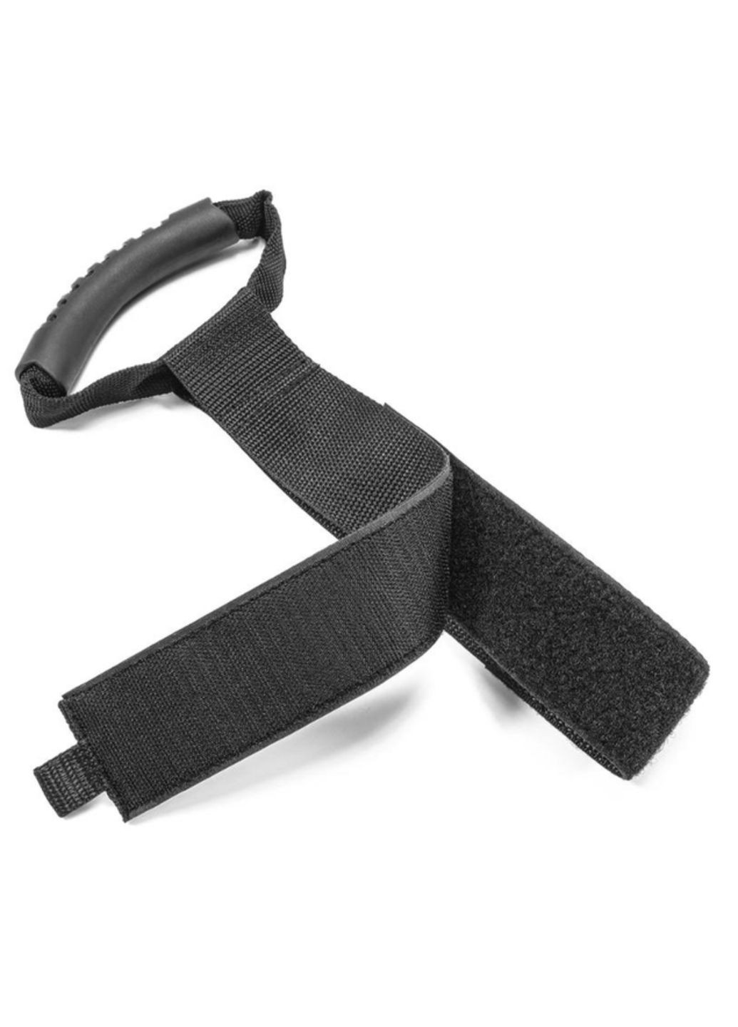 Липучка-лента с ручкой для кабеля троса и шланга органайзер 730 мм 1 шт Черная Lencent (354821984)