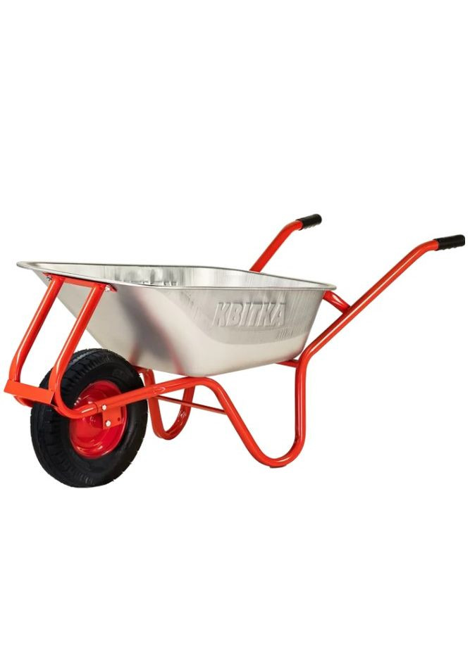 Тачка будівельна PRO Formula 1 Expert (100 л, 180 кг, 0.8 мм) посилена оцинкована одноколісна з пневматични (24207) КВІТКА (303633415)