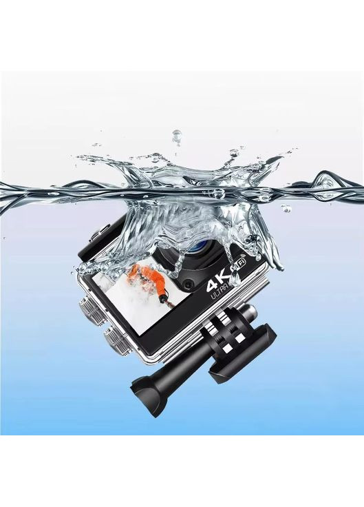 Екшн-камера відеокамера з подвійним дисплеєм з пультом та кріпленням водонепроникна WiFi екшн камера (VD1411) No Brand (360867216)