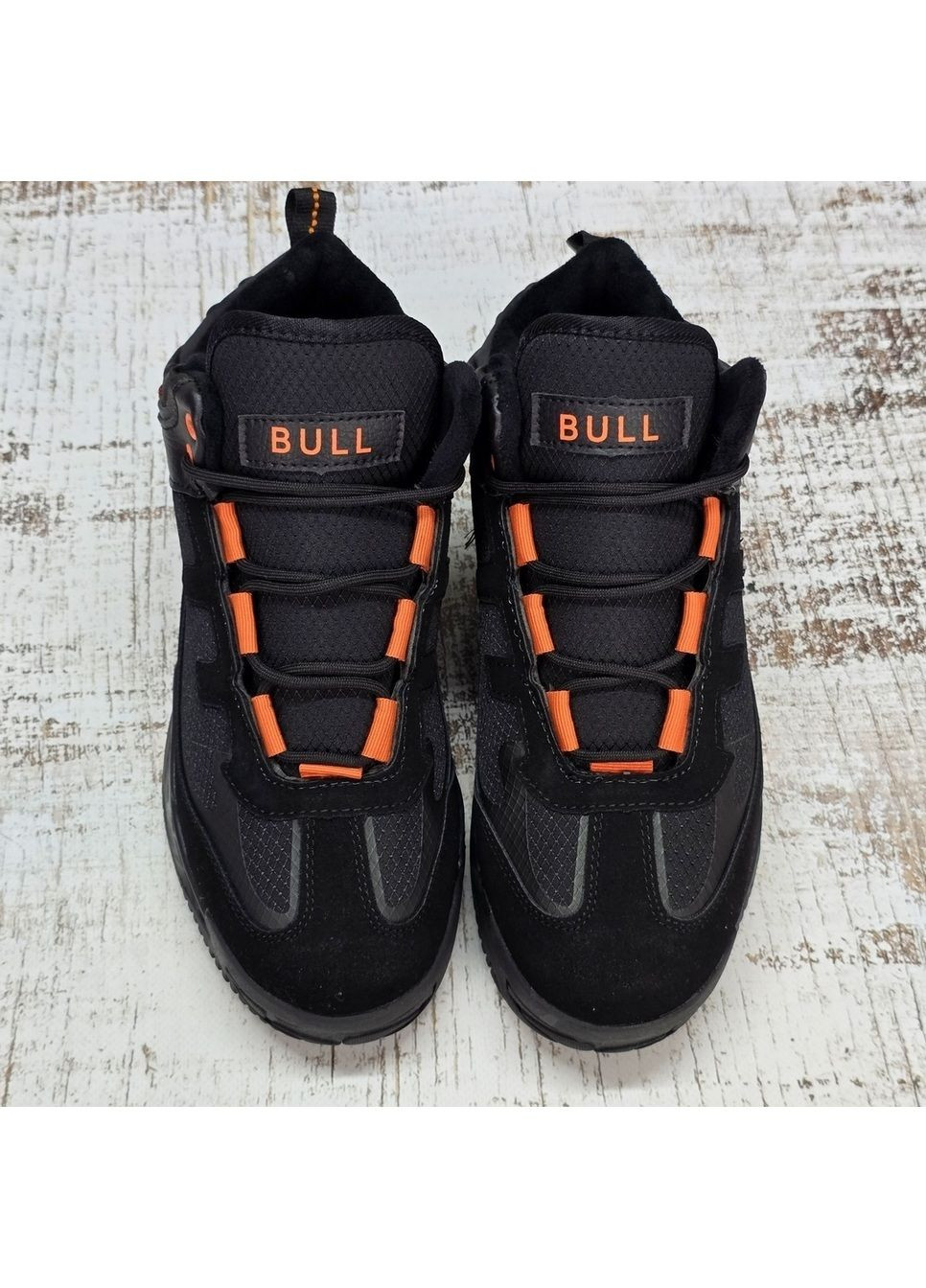 Черные зимние кроссовки мужские зимние черные на меху BULL