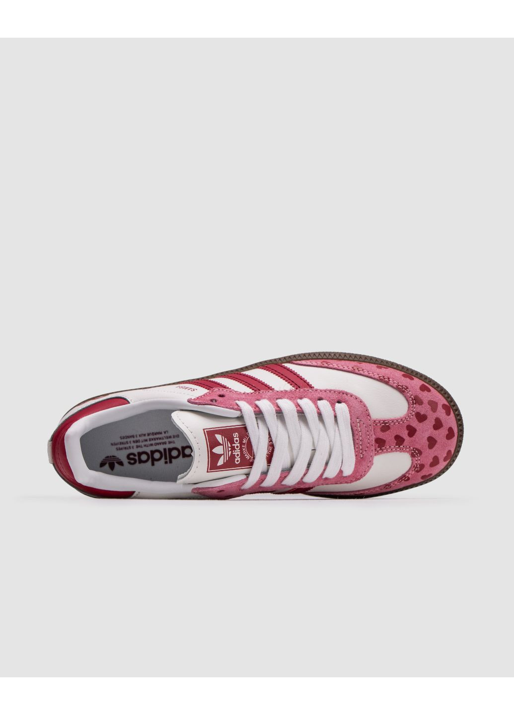 Розовые демисезонные кроссовки мужские adidas samba x comme des garçons play white / pink адидас самба No Brand
